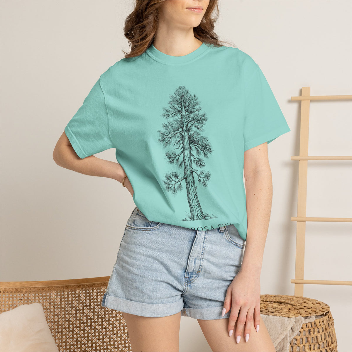 Ponderosa Pine T-Shirt - Pinus ponderosa Botanical Illustration