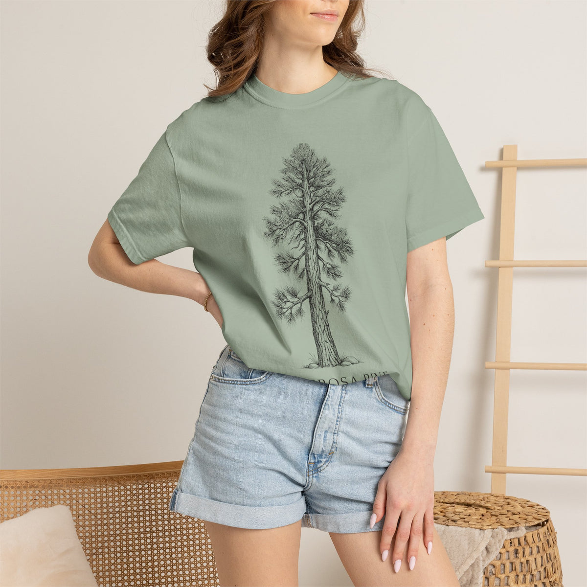 Ponderosa Pine T-Shirt - Pinus ponderosa Botanical Illustration