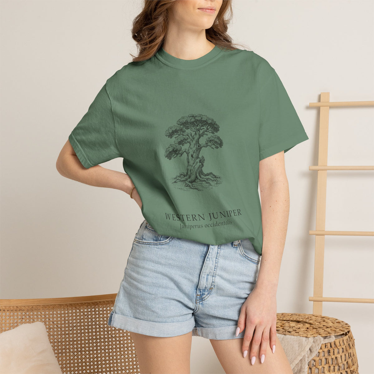 Western Juniper T-Shirt - Juniperus occidentalis Botanical Illustration