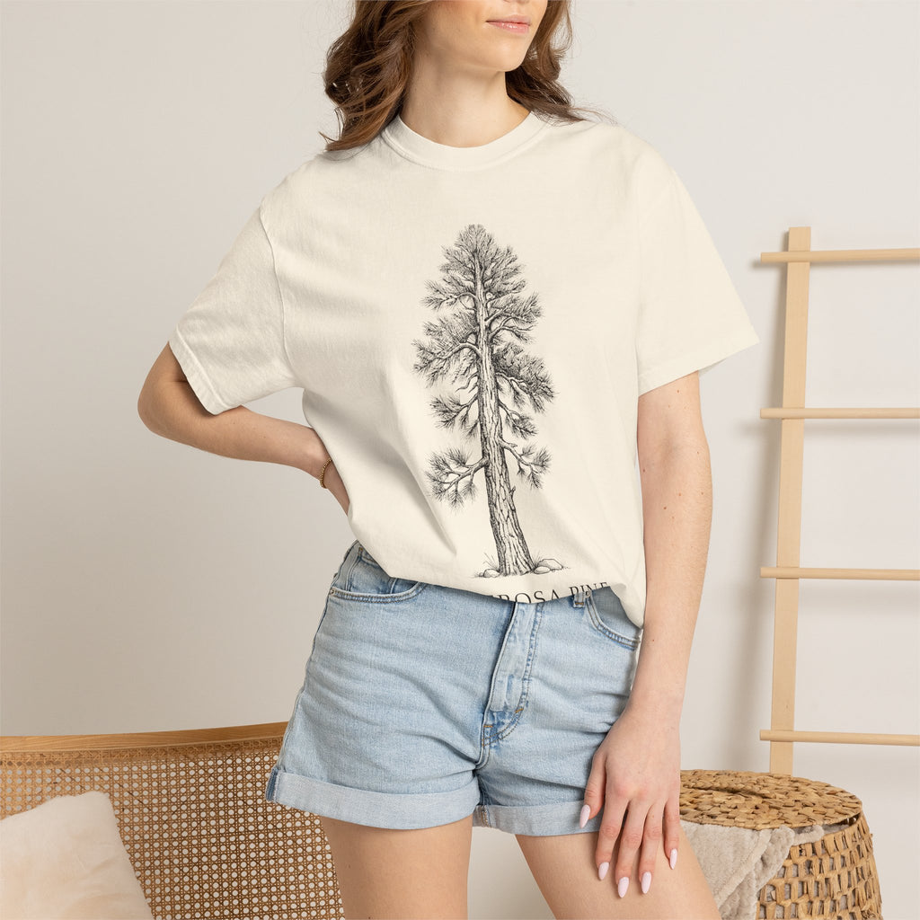 Ponderosa Pine T-Shirt - Pinus ponderosa Botanical Illustration