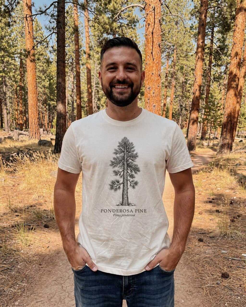 Person wearing the Ponderosa Pine T-shirt