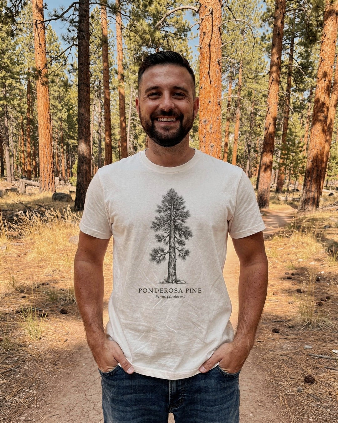 Person wearing the Ponderosa Pine T-shirt