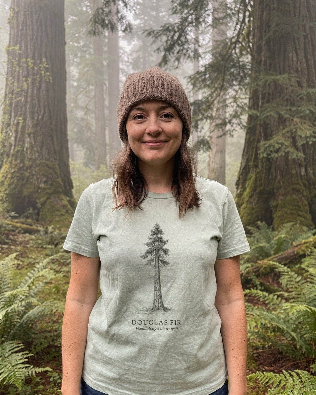 Person wearing the Douglas Fir T-shirt