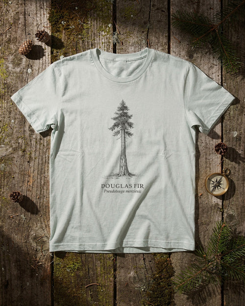 Douglas Fir T-shirt flat lay